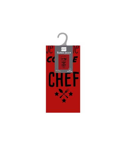 Torchon de Cuisine Comme un Chef 50x70cm Rouge