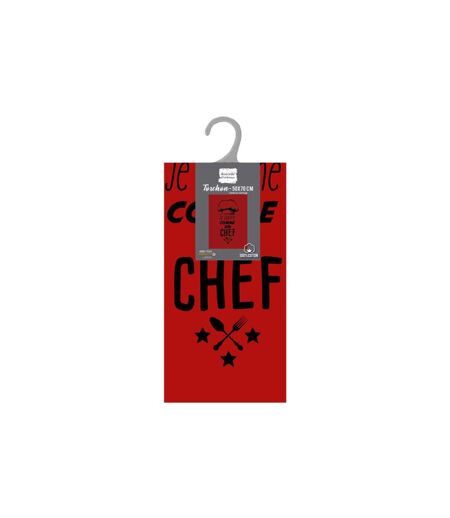 Torchon de Cuisine Comme un Chef 50x70cm Rouge