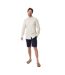 Mens Oxford Regular Long-sleeved Button-down Shirt Stone Ecru Saltwell-4