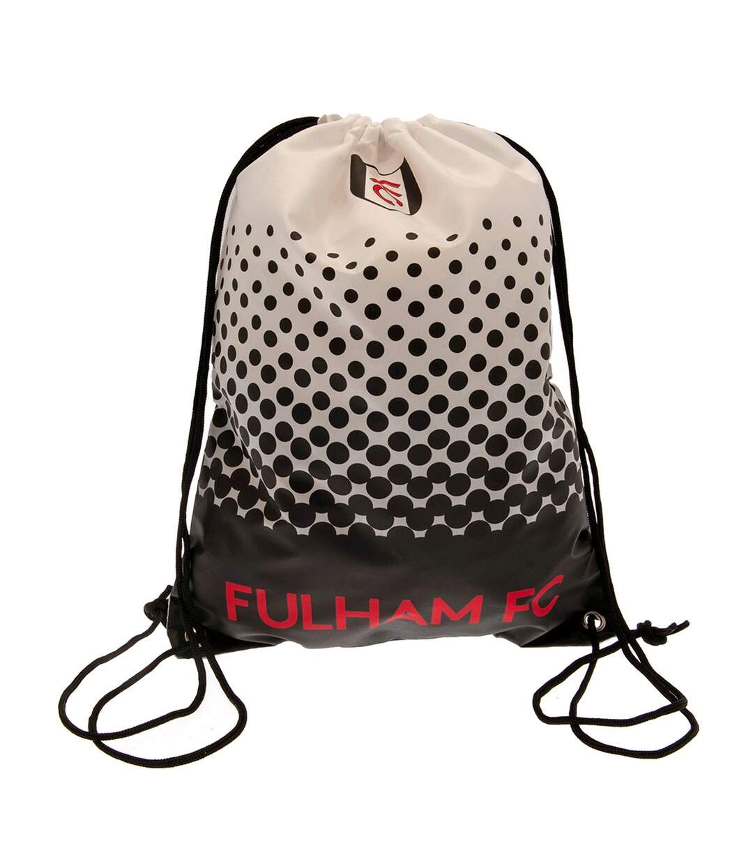 Fulham FC Drawstring Bag (Black/White) (One Size)