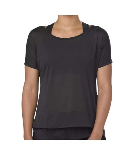 T-shirt Noir Femme Asics Crop Top - M