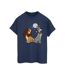 Disney Femmes/Les femmes Lady And The Tramp Moon - T-shirt boyfriend en coton (Bleu marine) - UTBI30742-1