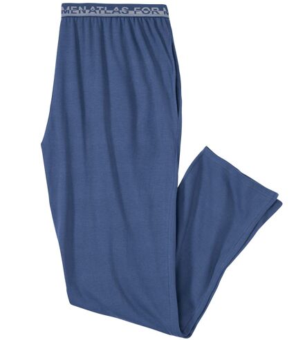 Men's Blue Lounge Trousers - Elasticated Waistband