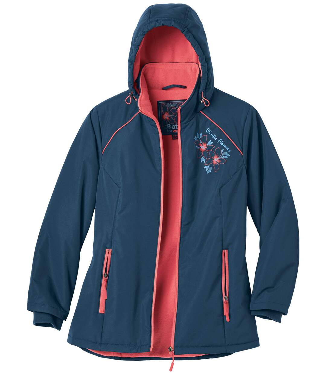 Parka antifroid doublé polaire femme - marine