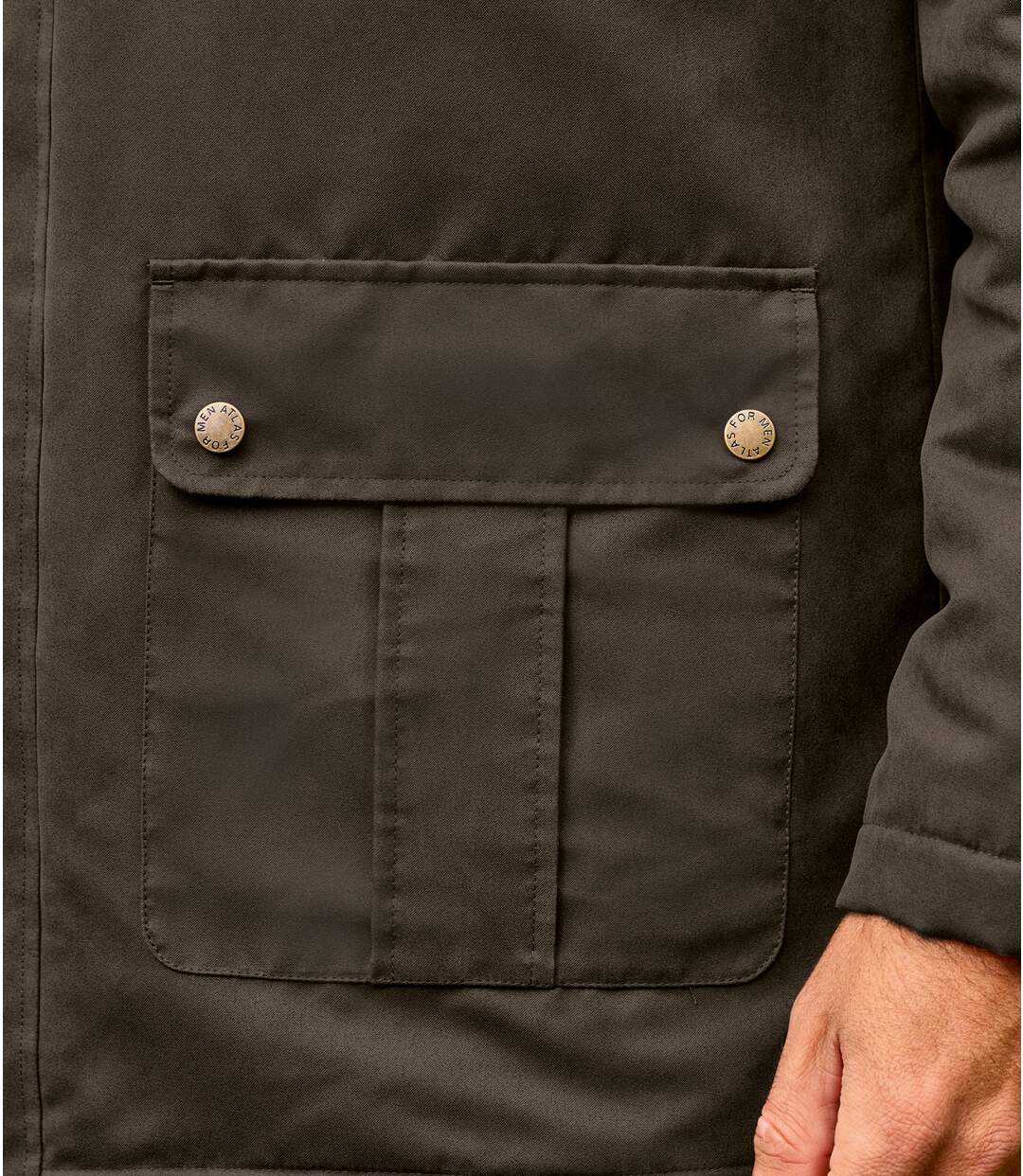 Többzsebes, viaszolt parka-4