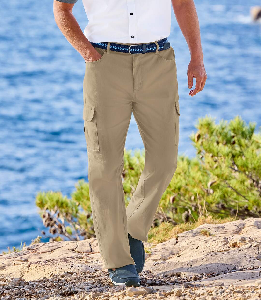 Pantalon 7 Poches Taille Semi-Élastiquée-2