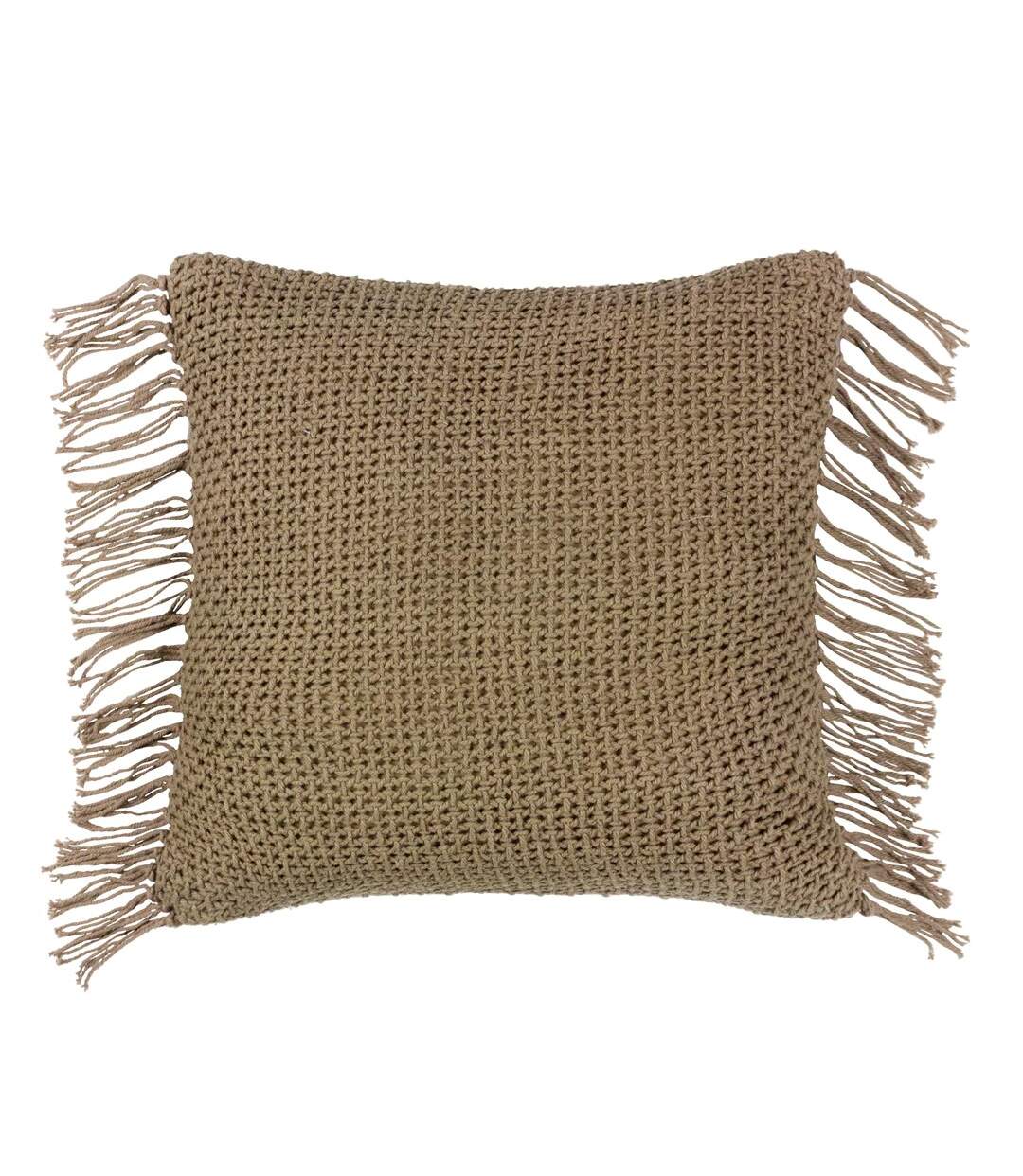 Nimble knitted cushion cover 45cm x 45cm mushroom Yard