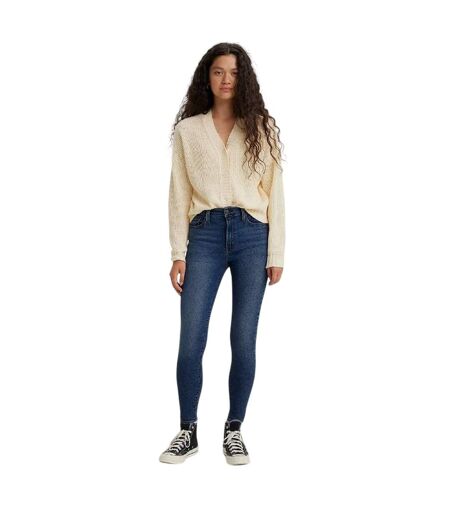 Womens/ladies High Rise Skinny Jeans Chelsea Carbon Levis