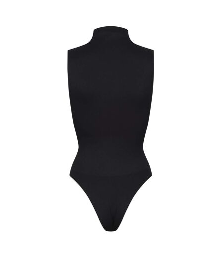 Ladies Essentials Sleeveless Turtleneck Bodysuit Sculpting Recycled Stretch Fit