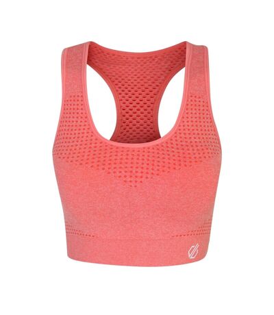 Dare 2B Womens/Ladies Dont Sweat It II Marl Sports Bra (Apricot Blush Pink)