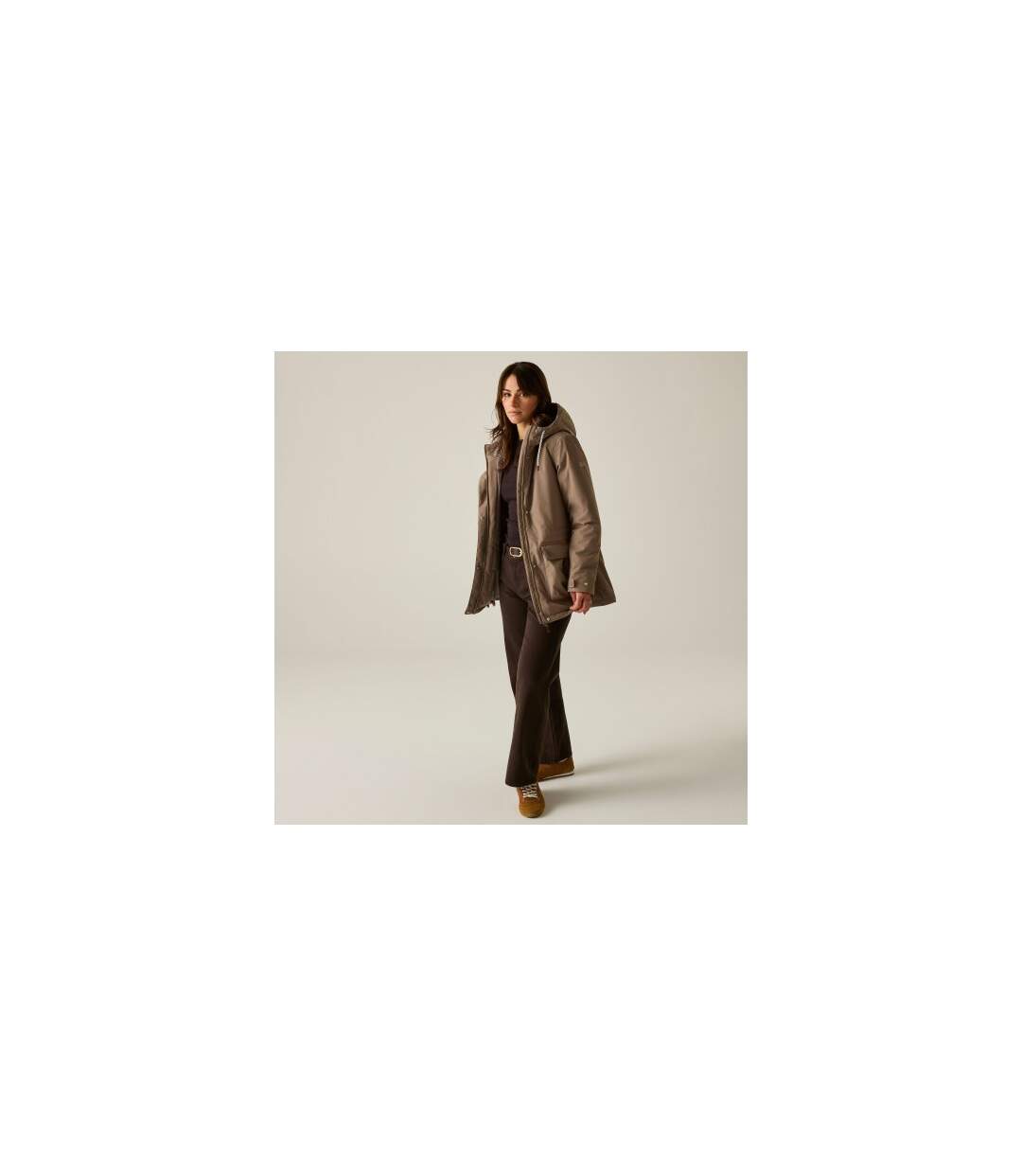 Veste Imperméable Melina Femme Marron Foncé Regatta-1