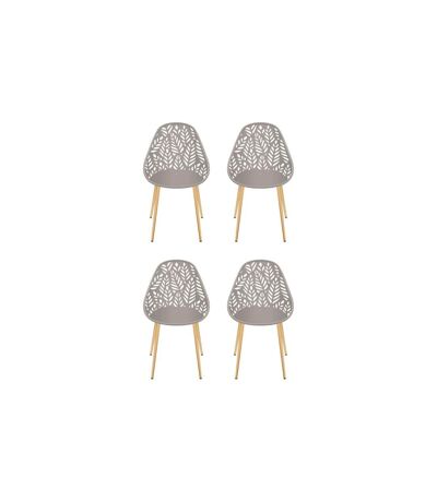 Lot de 4 Chaises de Jardin Lucena 83cm Taupe