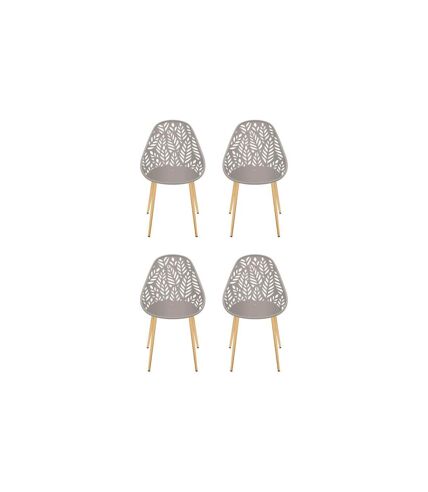 Lot de 4 Chaises de Jardin Lucena 83cm Taupe