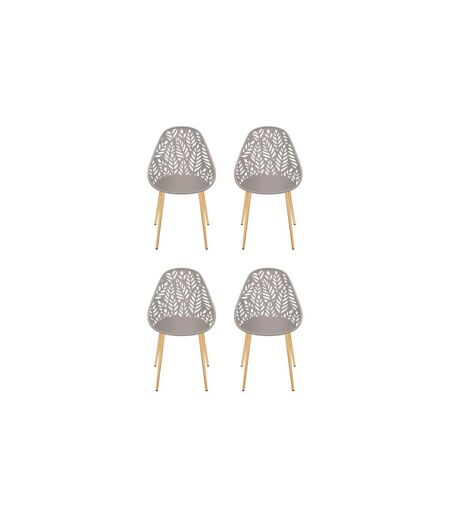 Lot de 4 Chaises de Jardin Lucena 83cm Taupe