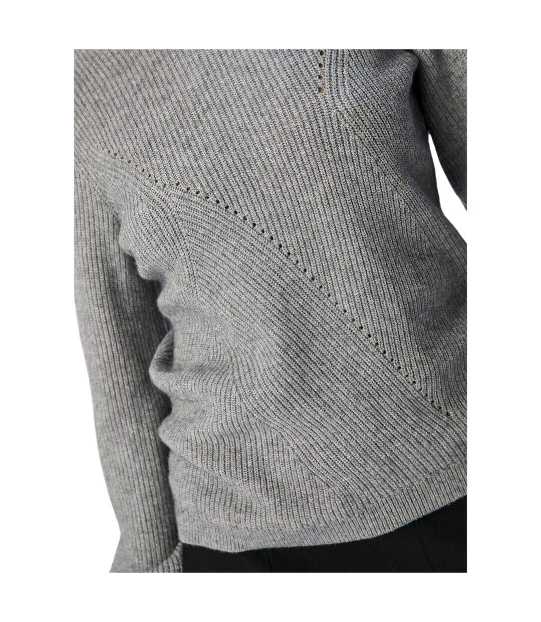 Womens/ladies Crew Neck Regular Jumper Medium Grey Object-4