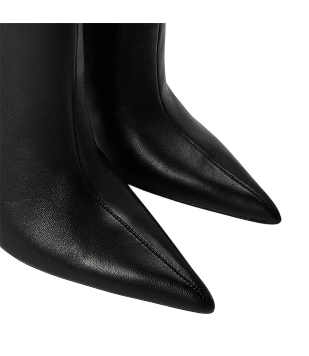 Womens/ladies Leather Stiletto Heel Ankle Boots Black Steve Madden-4