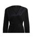 Robe Portefeuille Manches Longues Edevoras Femme Noir Boss-2