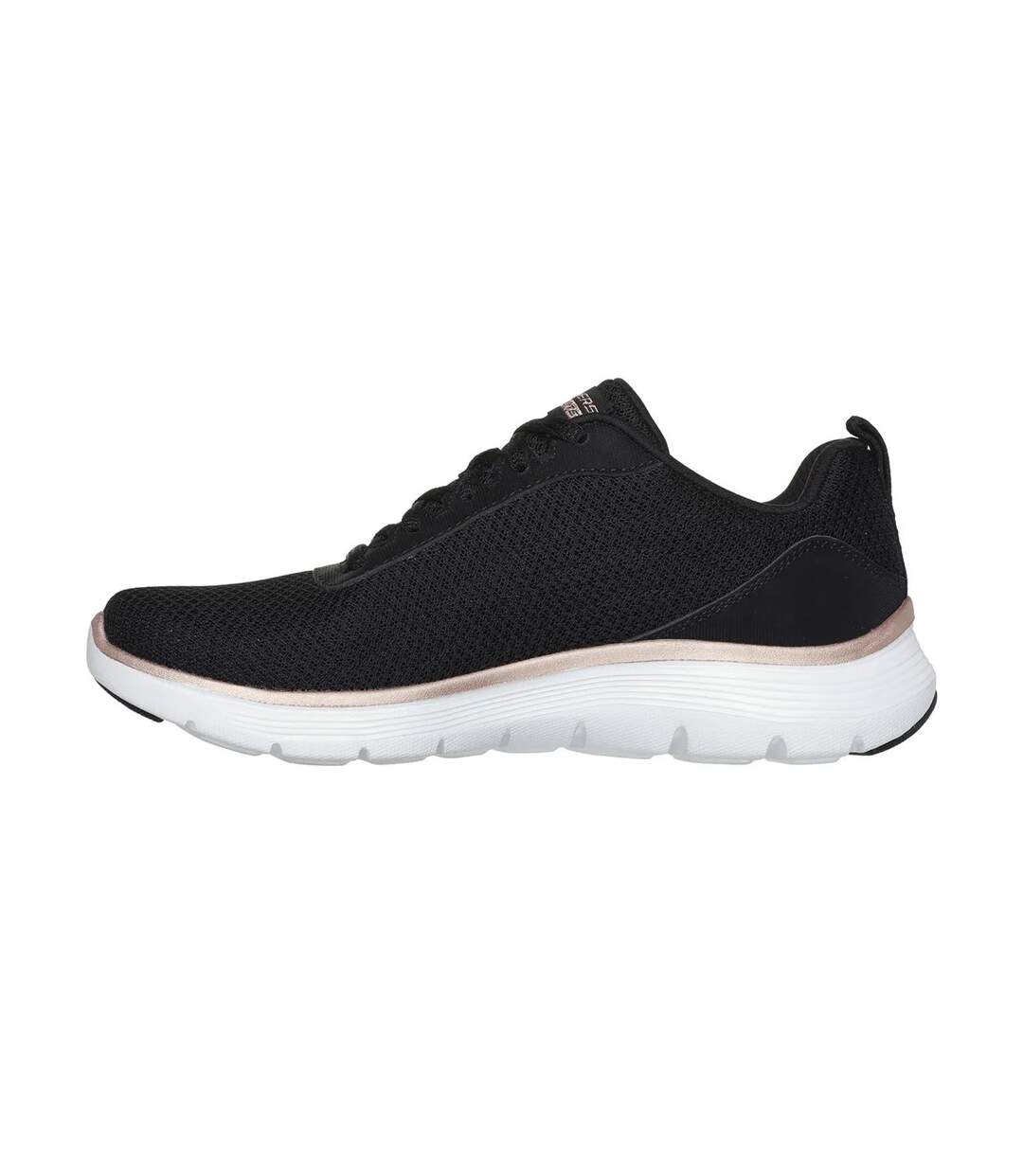 Womens/ladies Flex Appeal 5.0 Uptake Contrast Trainers Black Rose Gold Skechers-2