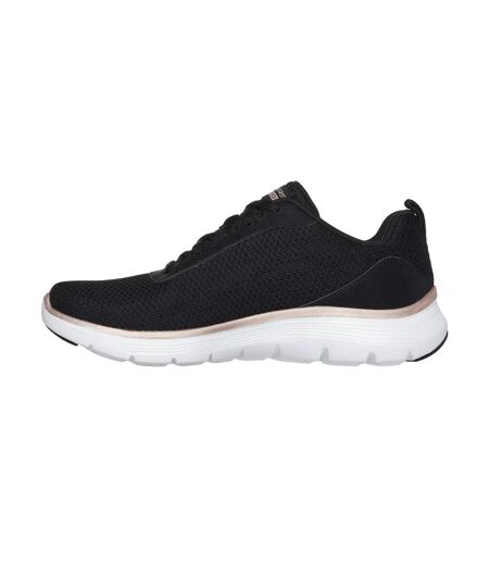 Womens/ladies Flex Appeal 5.0 Uptake Contrast Trainers Black Rose Gold Skechers