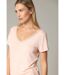 T-shirt col en V avec liseré brillant CASA-3