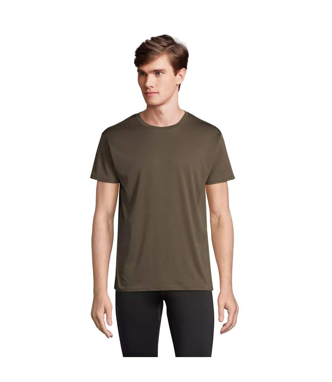 T-shirt Sprint Adulte Vert Militaire SOLS-2