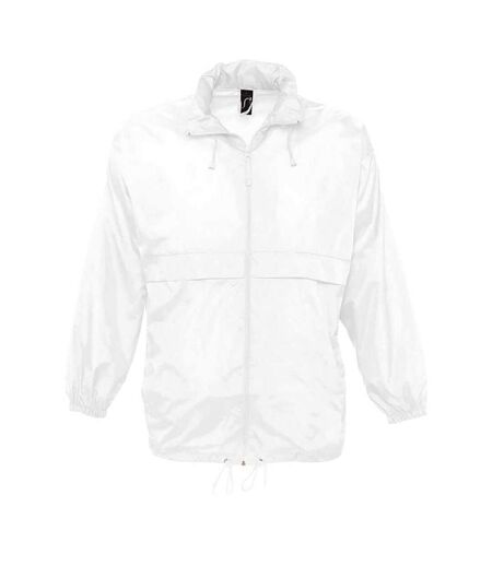 SOLS Unisex Surf Windbreaker Lightweight Jacket (White) - UTPC351