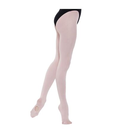 Womens/ladies full foot dance ballet tights 1 pair white Silky