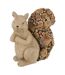 Statuette Écureuil Imitation Bois 19cm Naturel-1
