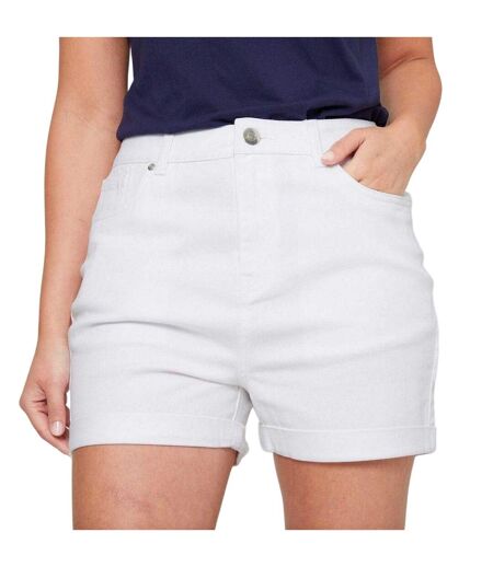 Womens/ladies Denim Jean Shorts White Be You