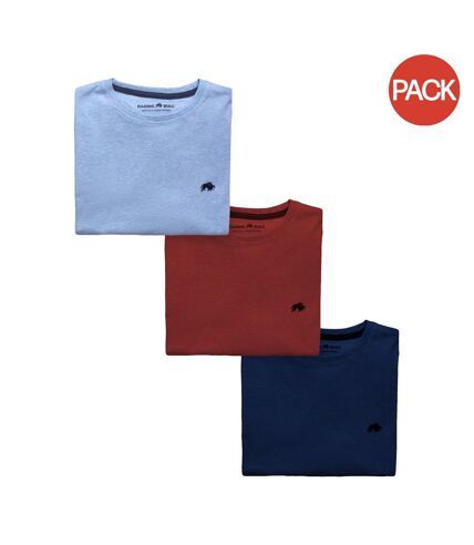 T-shirts classic homme bleu / rouge / bleu marine Raging Bull