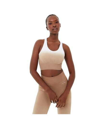Brassière De Sport Motif/style Ombré Femme Marron Blanc USA Pro
