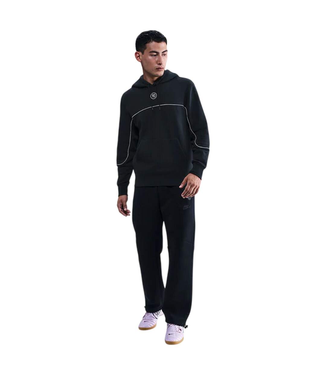 Mens T90 Logo Hoodie Black Nike-4