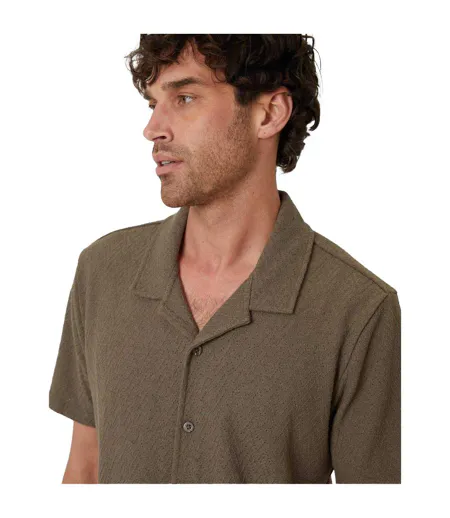 Chemise Selkirk Homme Vert Kaki Threadbare