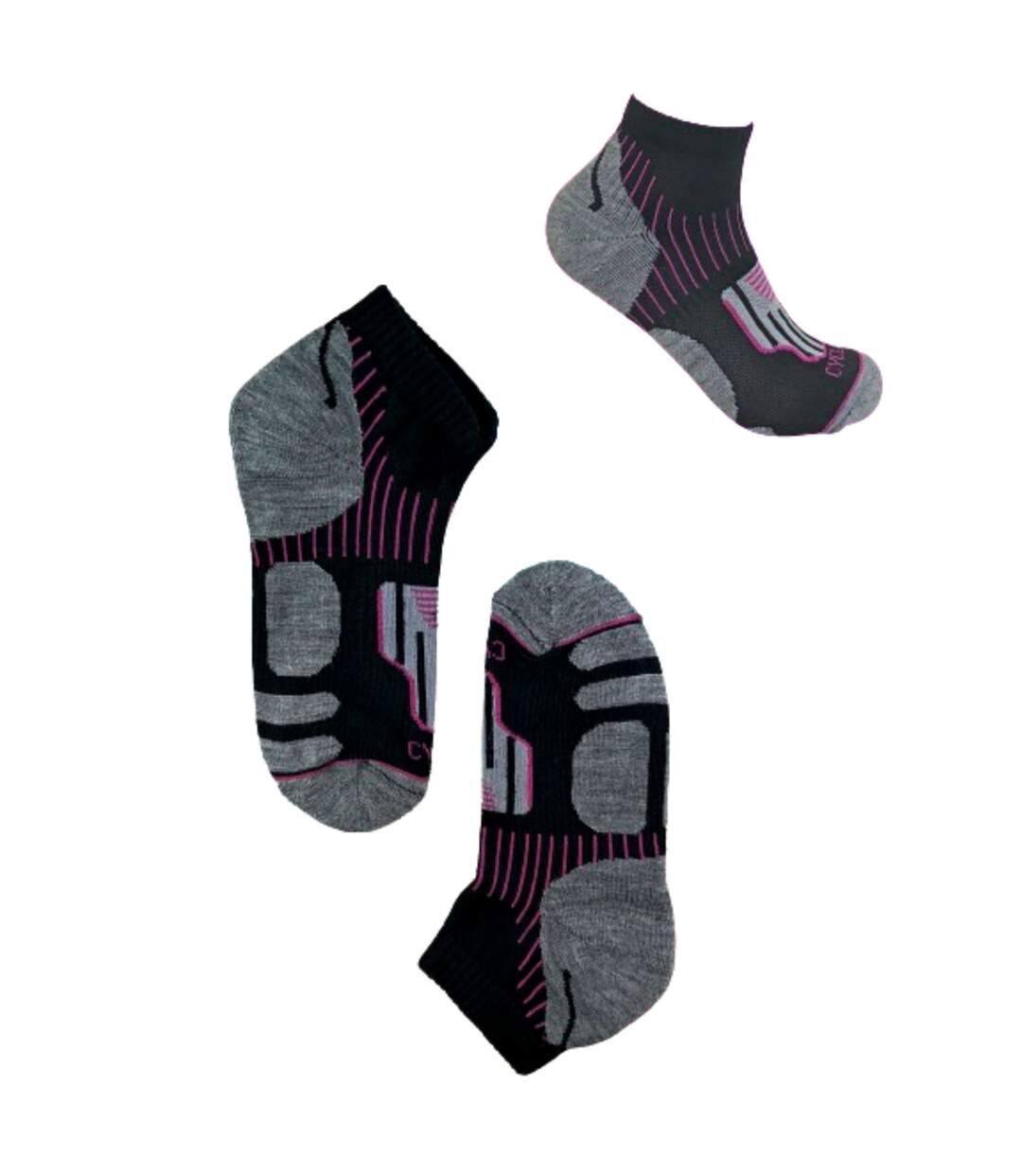 3 Paires Chaussettes Cyclisme Femme Sport Basses-3