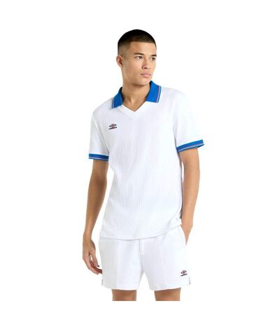 Umbro Mens Ribbed Tennis T-Shirt (Brilliant White) - UTUO2079