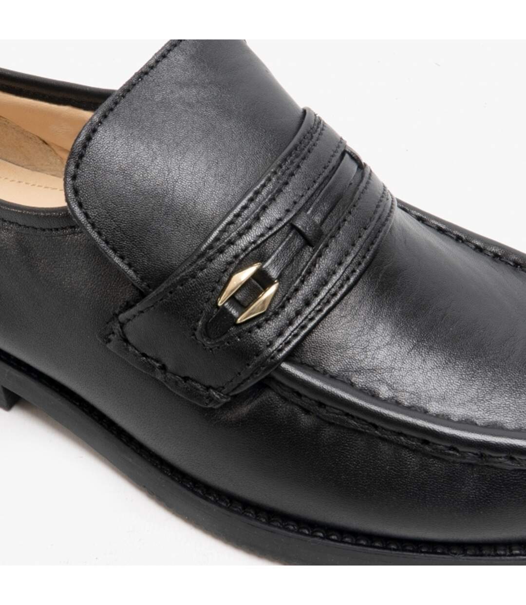 Mocassins larges homme noir Tycoons