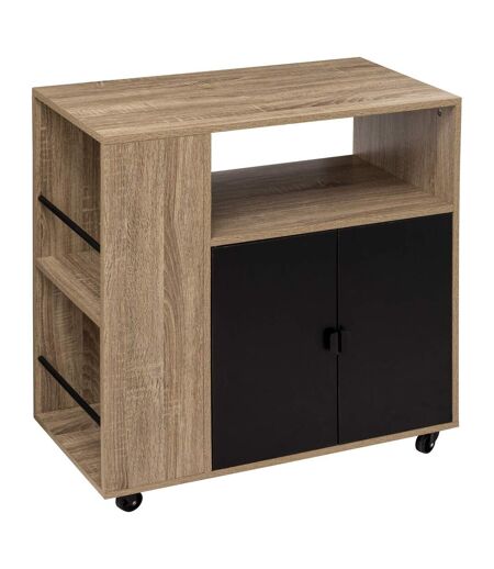Desserte de rangement avec portes en bois ALIAJ - Beige