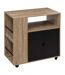 Desserte de rangement avec portes en bois ALIAJ - Beige-4