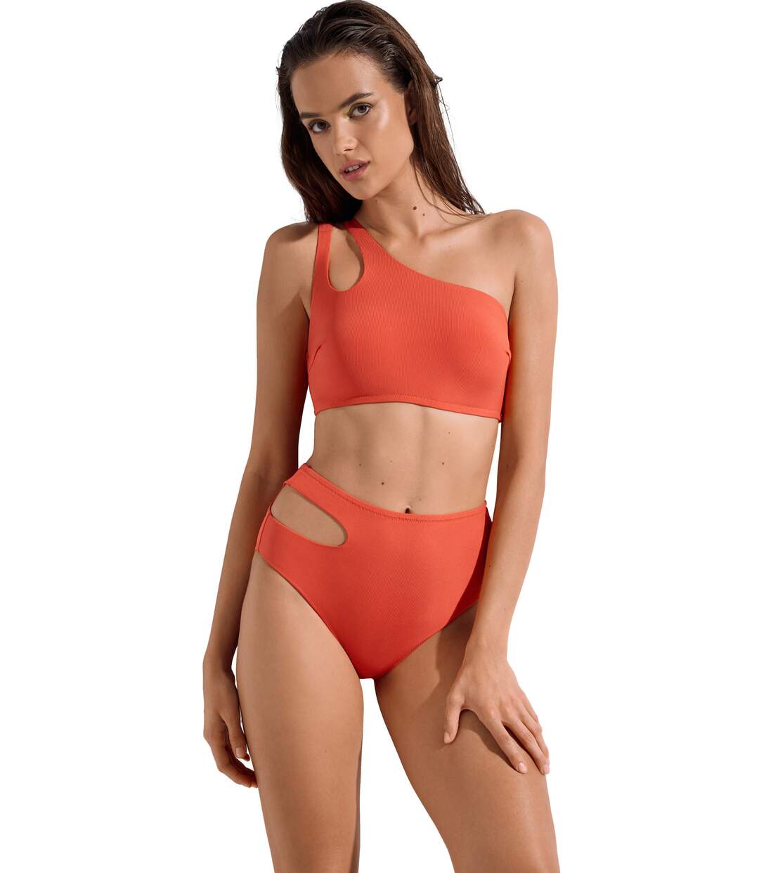 Haut maillot de bain brassière asymétrique sans armatures Normandie Lisca-2
