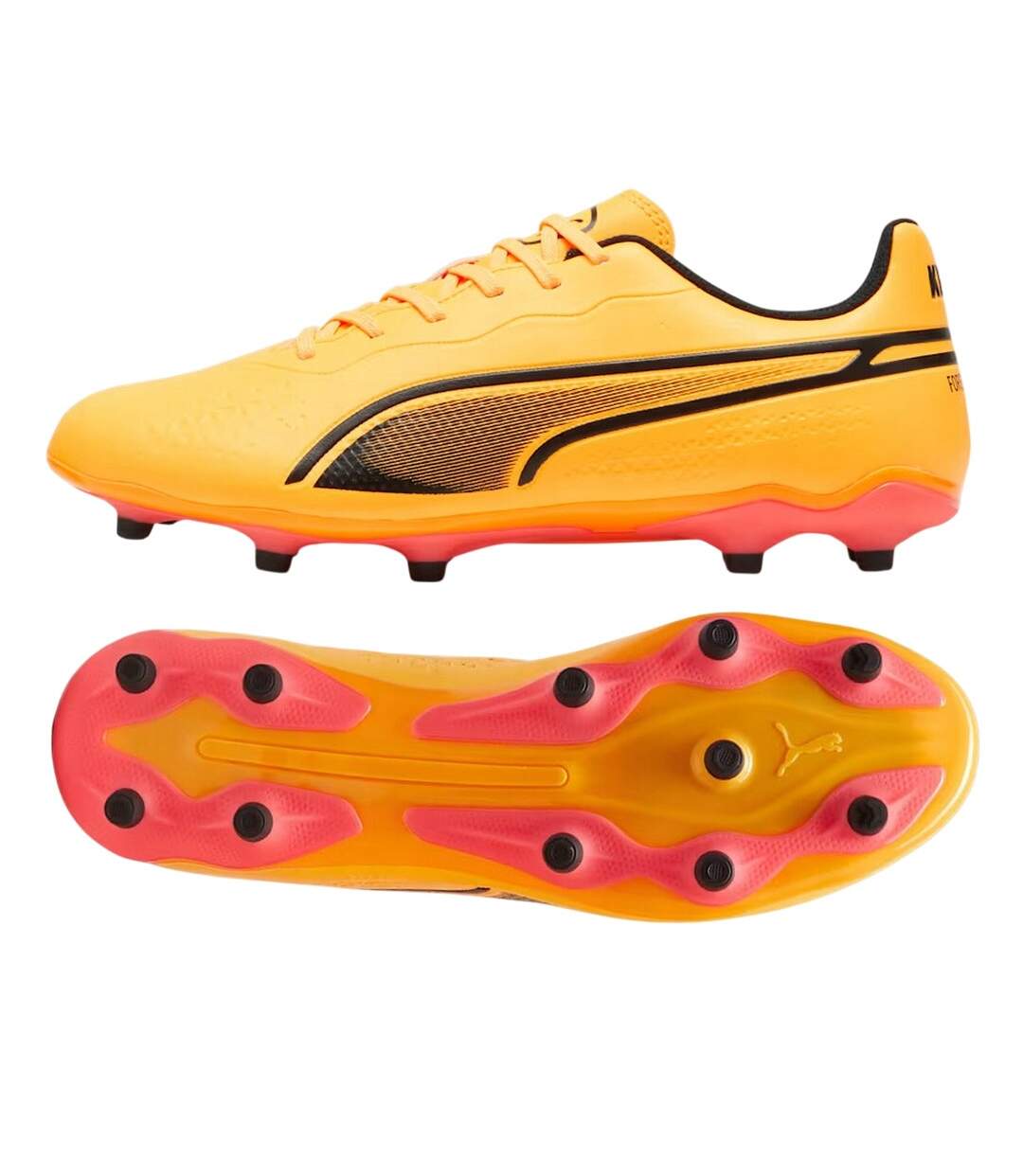 Chaussures De Foot Pour Terrain Ferme Match Style Lit Double Homme Orange Puma-2