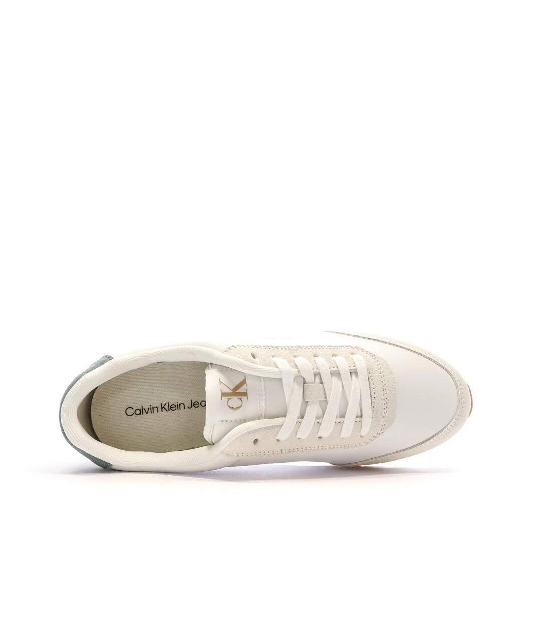 Baskets blanches homme calvin klein jeans retro-4