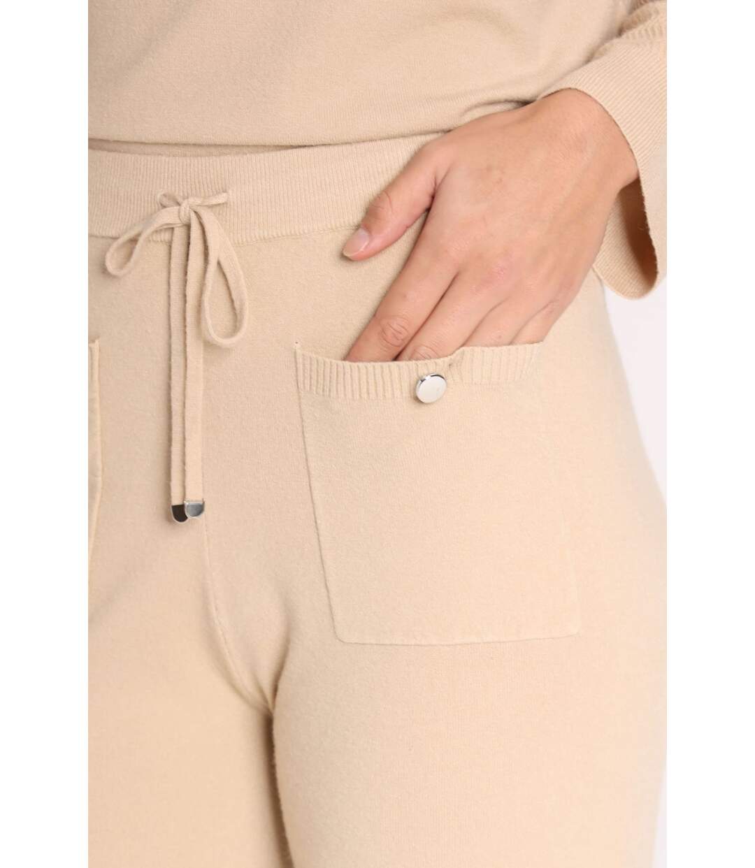 Pantalon PEPITA Camel-4