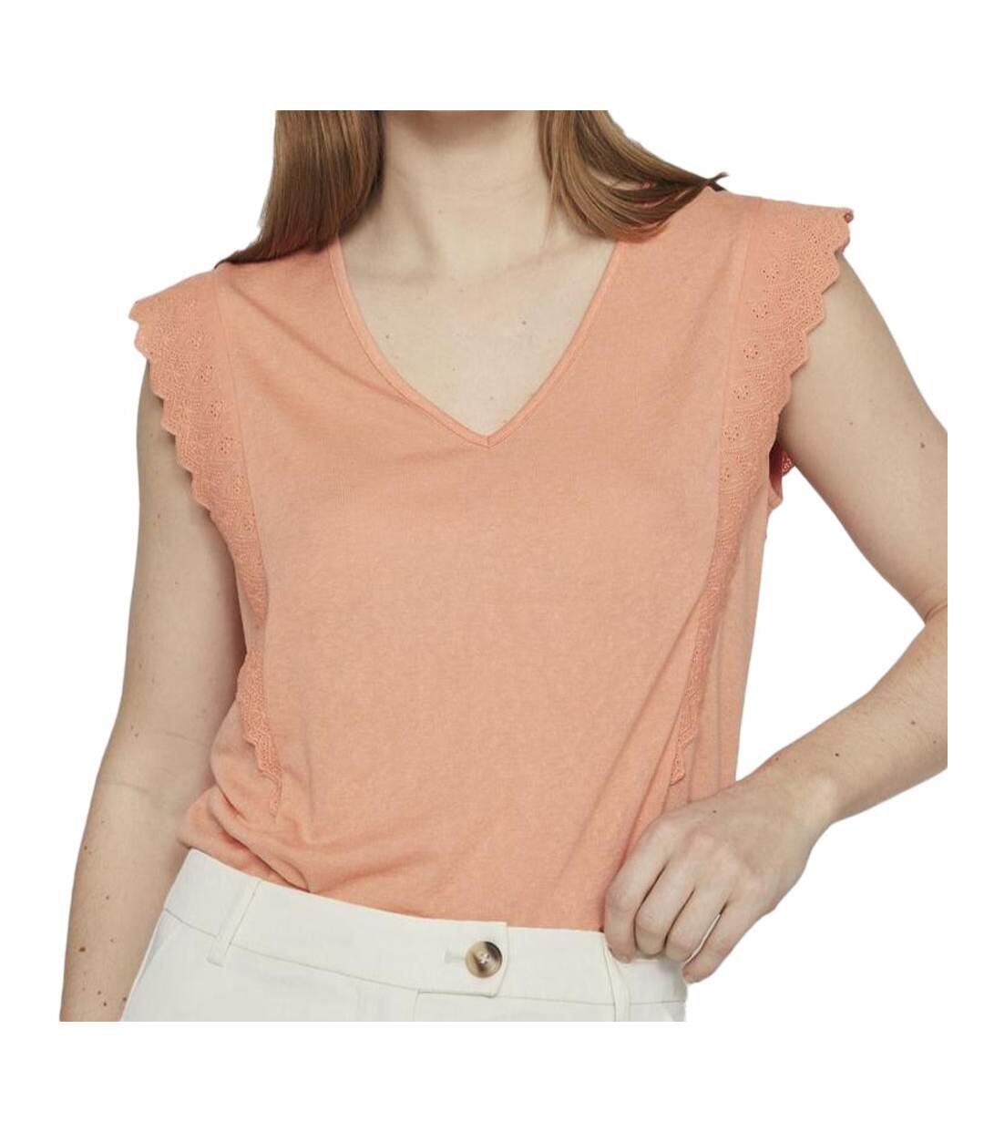 Blouse Orange Femme Vila Miosa - M-1