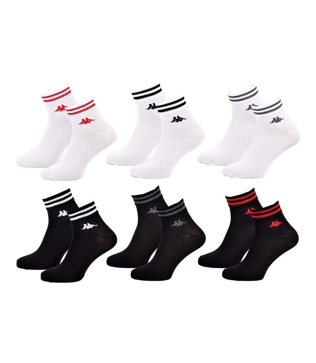 Chaussettes KAPPA QUARTER - Pack de 6 pcs 0215-1