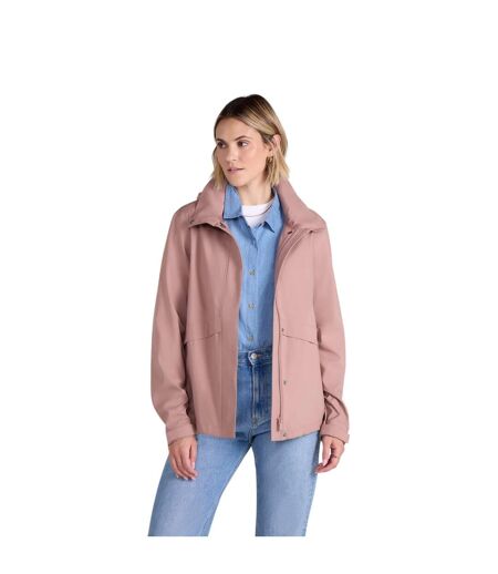 Womens/ladies Finn Waterproof Jacket Pink Animal