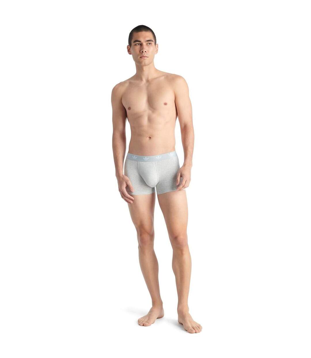 Lot De 3  Boxers Originals Homme Blanc Gris Noir Adidas-1