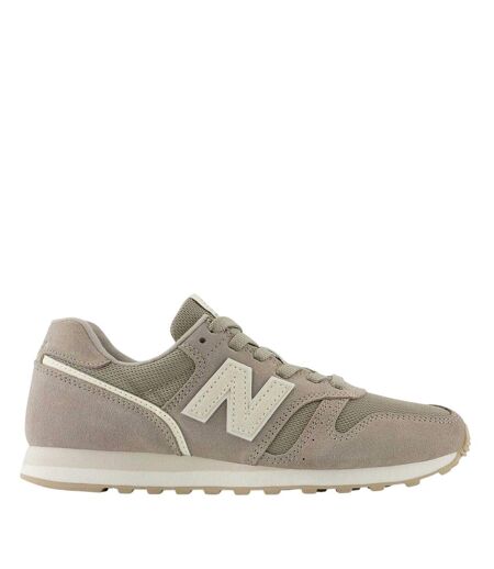 Womens/ladies 373 Suede Cushioned Trainers Beige Off White New Balance
