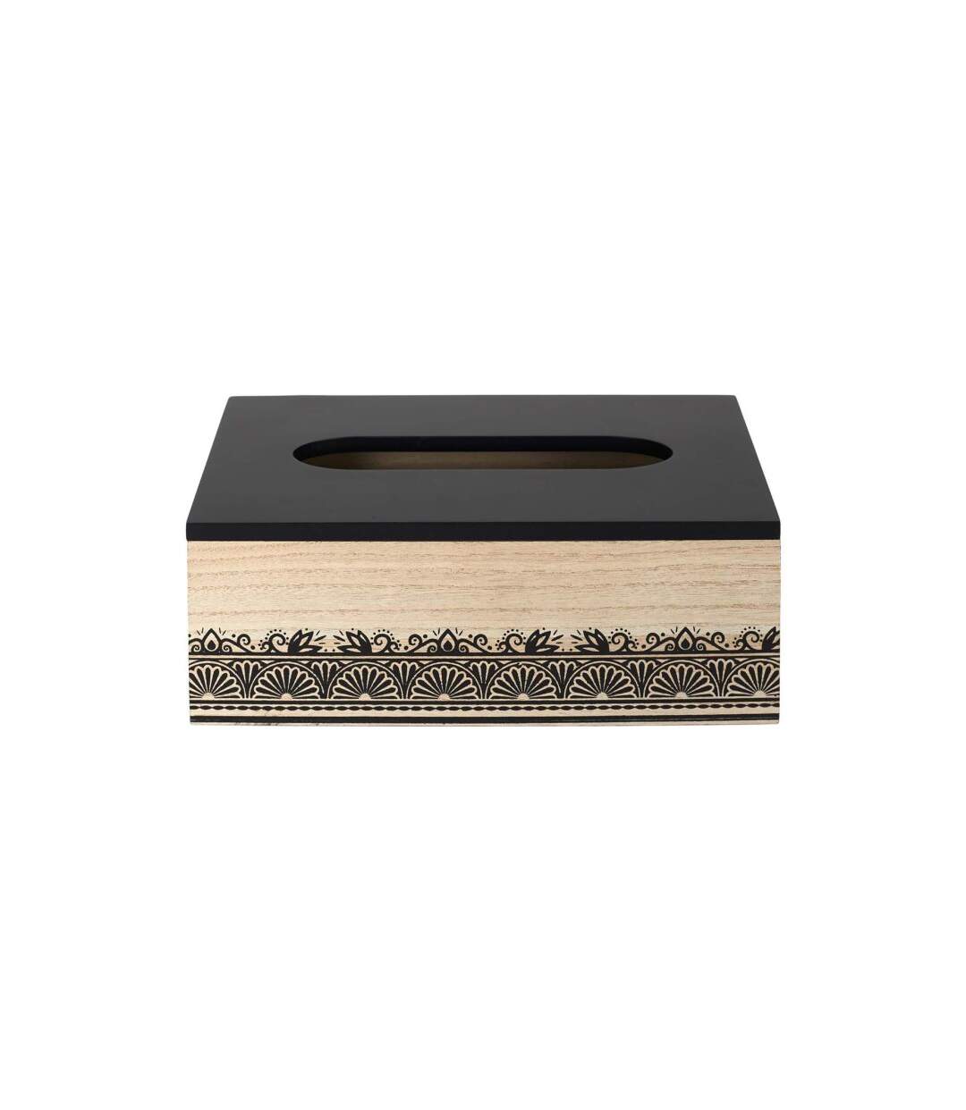 Boîte à Mouchoir Déco Mirage 24cm Noir-1