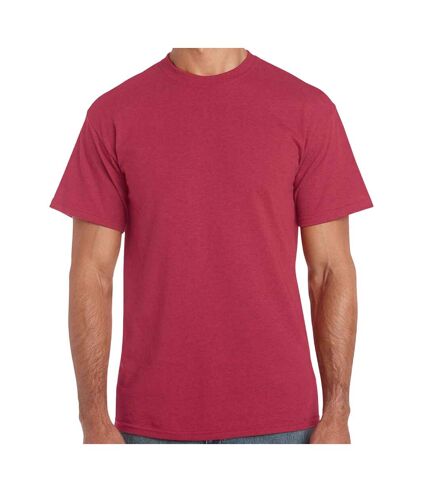 Mens heavy cotton t-shirt antique cherry red Gildan