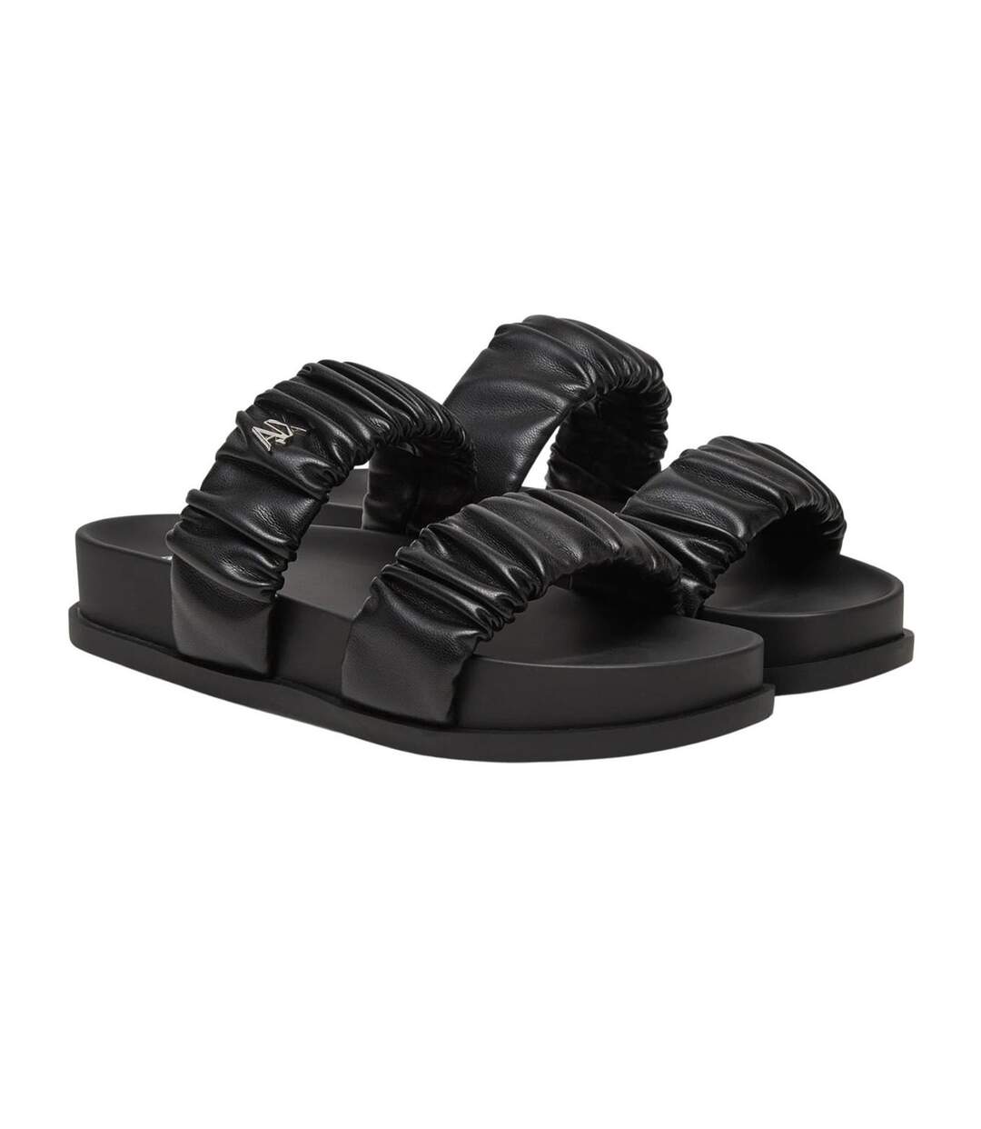 Claquettes Motif/style Ruché Femme Noir Armani Exchange-1